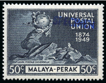 Stamp of Malaysia » Malaysian States » Perak 1949 UPU complete mint set of four all showing SPE
