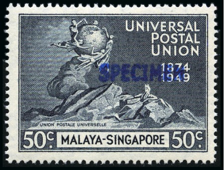 Stamp of Singapore 1949 UPU complete mint set of four all showing SPE