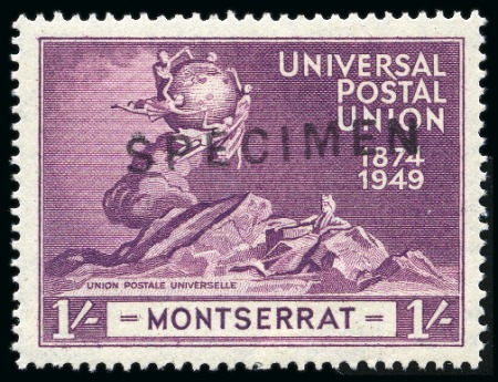 Stamp of Montserrat 1949 UPU complete mint set of four all showing SPE