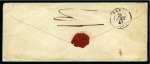 Stamp of Palestine and Holy Land » Palestine French Levant Offices CONSTANTINOPLE Enveloppe pour Paris en port payé a