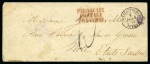 Stamp of Palestine and Holy Land » Palestine French Levant Offices CONSTANTINOPLE Enveloppe pour Nice, Etats Sardes, 