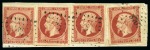 Stamp of Palestine and Holy Land » Palestine French Levant Offices CONSTANTINOPLE PC 3707 sur bande de cinq du 20c Em