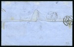Stamp of Palestine and Holy Land » Palestine French Levant Offices CONSTANTINOPLE Lettre en double port pour Lyon ave