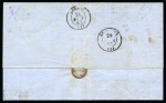 Stamp of Palestine and Holy Land » Palestine French Levant Offices CONSTANTINOPLE Lettre en double port pour Athènes 