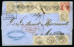 Stamp of Palestine and Holy Land » Palestine French Levant Offices CONSTANTINOPLE Lettre datée de Taganrog, Russie, p
