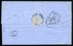 Stamp of Palestine and Holy Land » Palestine French Levant Offices CONSTANTINOPLE Deux lettres pour Gênes en Italie a