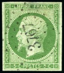 Stamp of Palestine and Holy Land » Palestine French Levant Offices GALLIPOLI Lot de 3 pièces obl. PC3767 : 5c Empire 
