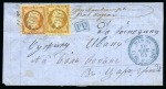Stamp of Palestine and Holy Land » Palestine French Levant Offices TULSCHA Lettre pour Constantinople avec 10c +40c E