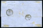 Stamp of Palestine and Holy Land » Palestine French Levant Offices SALONIQUE Lettre pour Gênes en Italie affranchie à