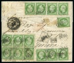 Stamp of Palestine and Holy Land » Palestine French Levant Offices SALONIQUE Lettre pour Gênes en Italie affranchie à