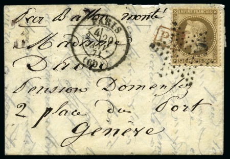 Stamp of France » Guerre de 1870-1871 LE GENERAL DAUMESNIL certain Ballon monté pour Gen