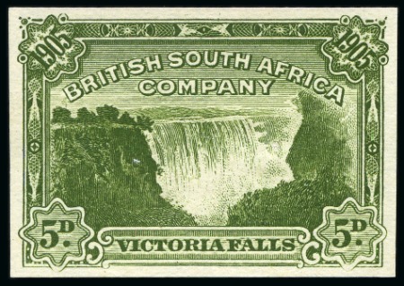 Stamp of Rarities of the World RHODESIA
1905 Victoria Falls Waterlow imperfora