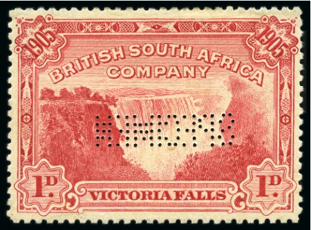 Stamp of Rarities of the World RHODESIA
1905 Victoria Falls complete set of si