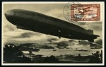 Stamp of Egypt 1931 Graf Zeppelin Egypt flight, group of four mat