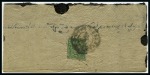 Stamp of Tibet » 1933 Issue - Covers 4 tr. Pastel Green or Emerald tied by GYANTSE (Hel