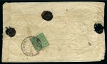 Stamp of Tibet » 1933 Issue - Covers 4 tr. Green tied by LHASA (Hel.T42), on registered