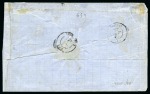Stamp of Palestine and Holy Land » Palestine French Levant Offices IBRAILA Lettre en double port pour Athènes avec pa