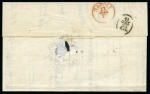 Stamp of Palestine and Holy Land » Palestine French Levant Offices Lettre de 1875 de Marseille pour Naples avec 40c S