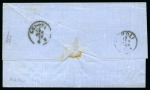 Stamp of Palestine and Holy Land » Palestine French Levant Offices VOLO Lettre de Volo pour Gênes avec paire de15c Cé