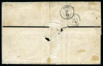 Stamp of Palestine and Holy Land » Palestine French Levant Offices GALATZ Lettre pour Syros affranchie en double port
