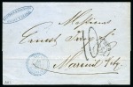 Stamp of Palestine and Holy Land » Palestine French Levant Offices GALATZ Lettre pour la France avec càd bleu Galatz 