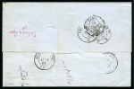 Stamp of Palestine and Holy Land » Palestine French Levant Offices GALATZ Lettre pour la France avec càd bleu Galatz 