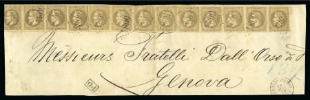 Stamp of Palestine and Holy Land » Palestine French Levant Offices LES DARDANELLES Treize exemplaires du 30c Lauré (d