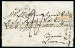 Stamp of Palestine and Holy Land » Palestine French Levant Offices RHODES Lettre pour Lyon avec cursive RHODES et càd
