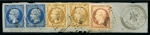 Stamp of Palestine and Holy Land » Palestine French Levant Offices TREBIZONDE PC 4016 sur 7 timbres Empire ND (10c, 2