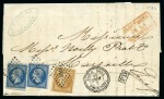 Stamp of Palestine and Holy Land » Palestine French Levant Offices TREBIZONDE Belles frappes du PC 4016 sur 10c + deu