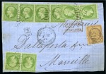 Stamp of Palestine and Holy Land » Palestine French Levant Offices TREBIZONDE Bel affranchissement à 80c avec huit ex