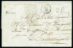 Stamp of Palestine and Holy Land » Palestine French Levant Offices MERSINA Rare lettre en port payé pour Constantinop