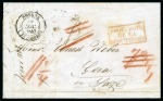 Stamp of Palestine and Holy Land » Palestine French Levant Offices SMYRNE Lettre de1847 pour la SAXE avec diverses ta