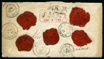 Stamp of Palestine and Holy Land » Palestine French Levant Offices SMYRNE Lettre Chargée de Smyrne 08.10.1875 pour un