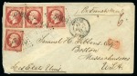 Stamp of Palestine and Holy Land » Palestine French Levant Offices SMYRNE Lot de 6 lettres et un devant: Tricolore en