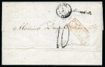 Stamp of Palestine and Holy Land » Palestine French Levant Offices ALEP Lettre datée Alep 27 septembre 1852 pour Mars