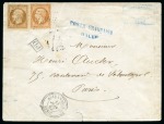 Stamp of Palestine and Holy Land » Palestine French Levant Offices ALEP Lettre datée Alep 24.03.1859 pour Beyrouth av