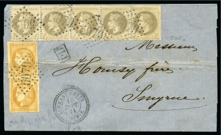 Stamp of Palestine and Holy Land » Palestine French Levant Offices ALEXANDRETTE 1868-71 Lot de 3 lettres dont deux 10