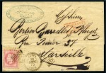 Stamp of Palestine and Holy Land » Palestine French Levant Offices JAFFA Lettre pour Marseille avec 80c Lauré obl. GC