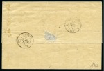 Stamp of Palestine and Holy Land » Palestine French Levant Offices JAFFA Lettre pour Marseille avec 80c Lauré obl. GC