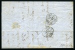 Stamp of Palestine and Holy Land » Palestine French Levant Offices JAFFA Rare lettre au 3è échelon de poids pour Mars