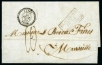 Stamp of Palestine and Holy Land » Palestine French Levant Offices JAFFA Lettre datée Jaffa 20.02.1855 pour Marseille