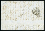 Stamp of Palestine and Holy Land » Palestine French Levant Offices ALEXANDRIE Lettre pour Marseille affranchie à 1F50