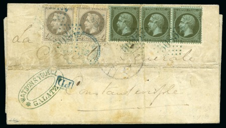 Stamp of Palestine and Holy Land » Palestine French Levant Offices GALATZ Rarissime imprimé de Galatz 01.07.1869 pour