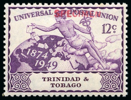 Stamp of Trinidad and Tobago 1949 UPU complete mint set of four all showing SPE