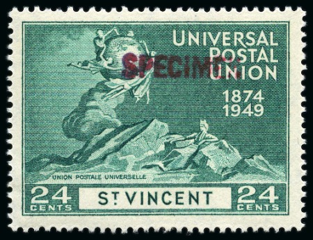 Stamp of St. Vincent 1949 UPU complete mint set of four all showing SPE