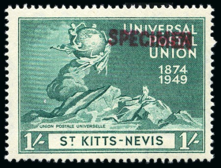 Stamp of St. Kitts-Nevis » St. Kitts-Nevis Crown Colony & Later 1949 UPU complete mint set of four all showing SPE