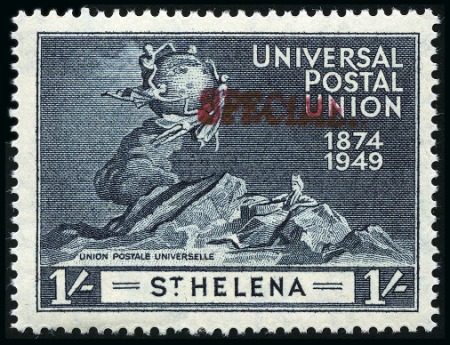 Stamp of St. Helena 1949 UPU complete mint set of four all showing SPE