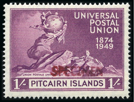 Stamp of Pitcairn Islands 1949 UPU complete mint set of four all showing SPE