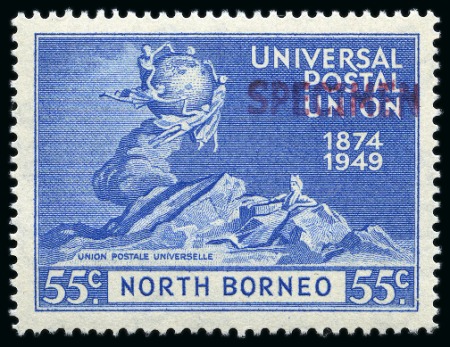 Stamp of North Borneo 1949 UPU complete mint set of four all showing SPE